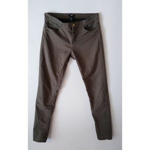 H&M Army green/grey skinny stretch jeans